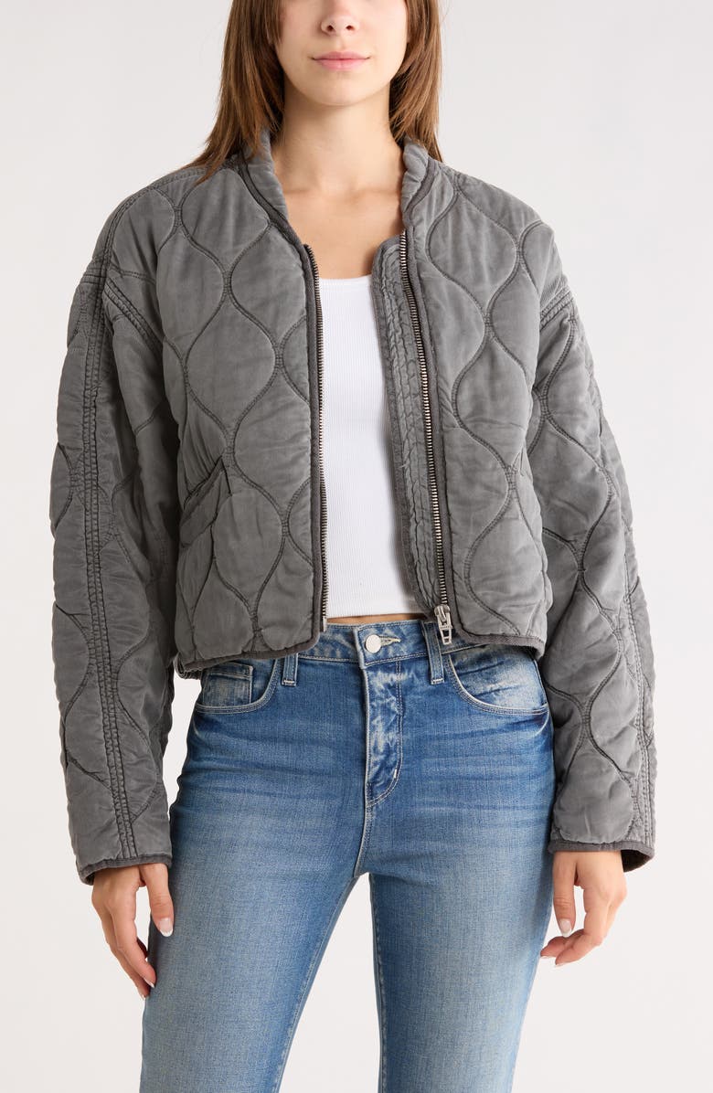 BLANKNYC Quilted Bomber Jacket, Main, color, Unwind