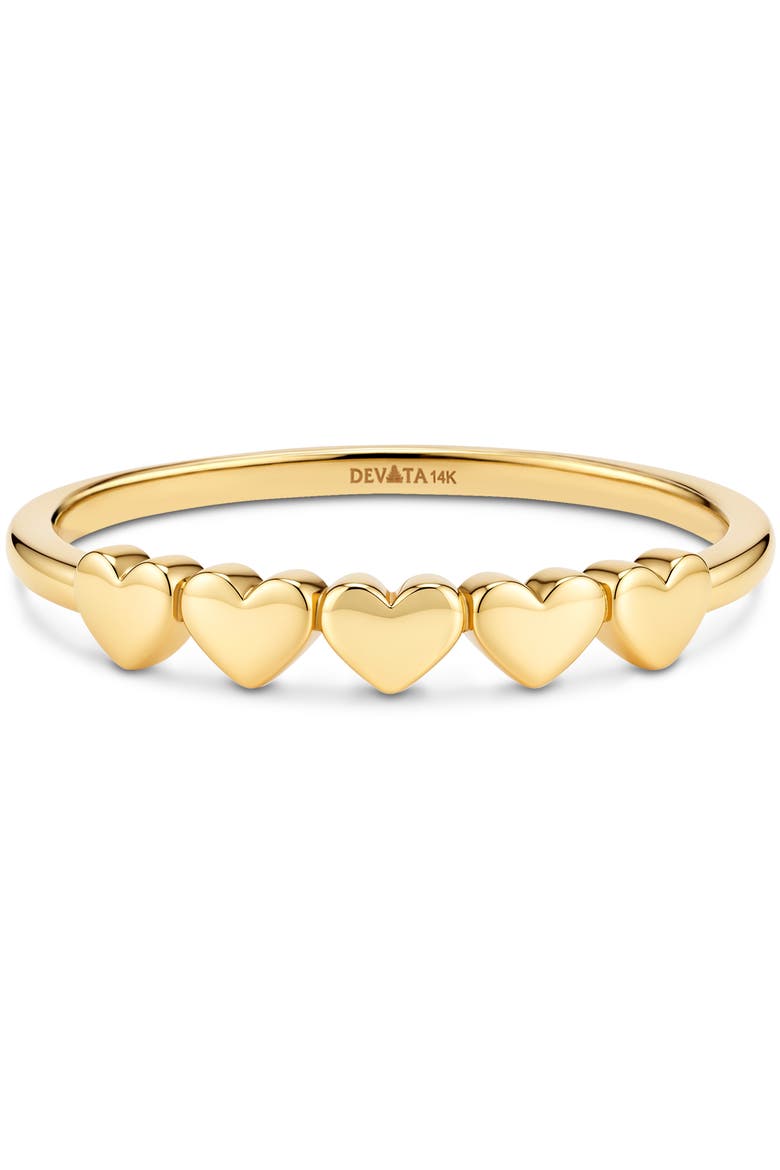 Heart Ring in 14K Gold, 3mm, Main, color, Gold