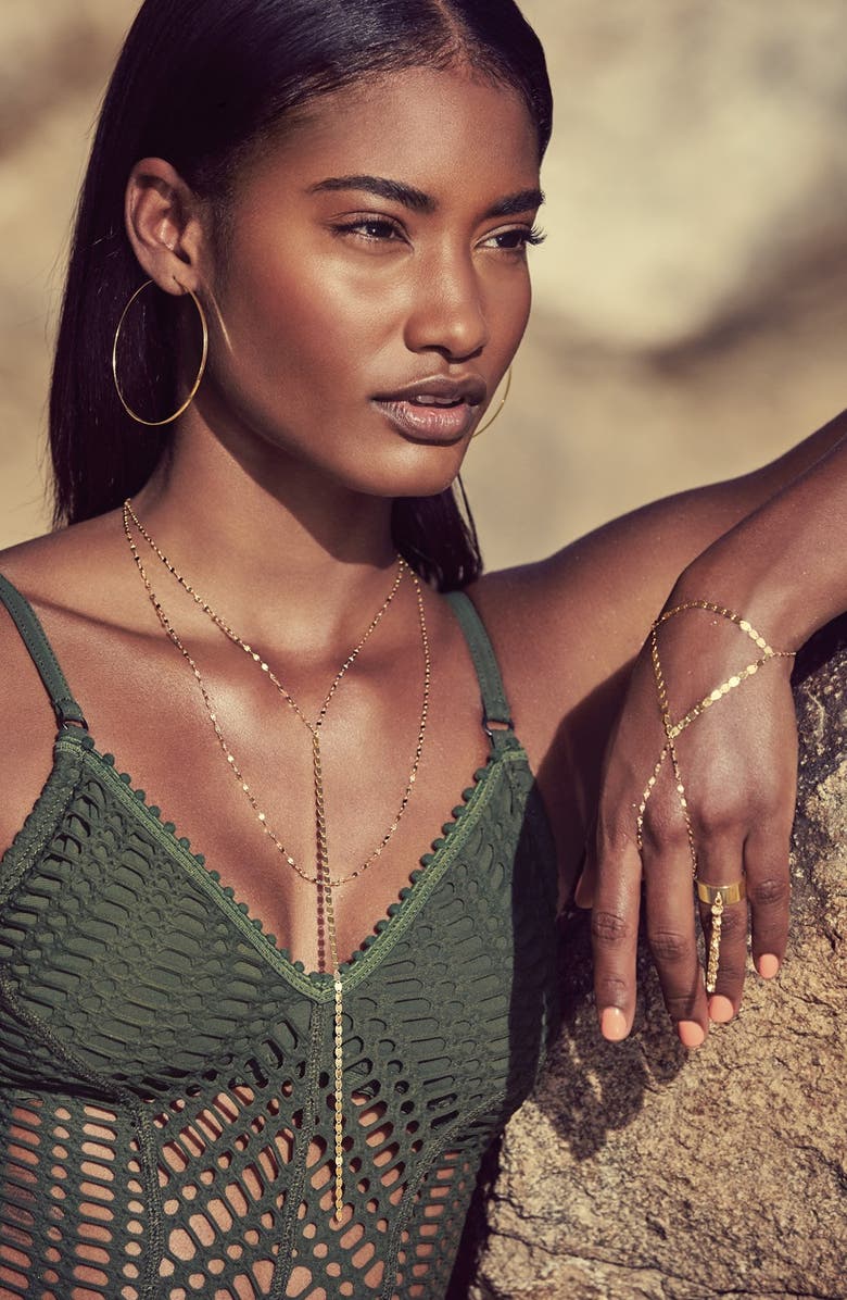 LANA 14K Gold Large Flat Magic Hoop Earrings, Alternate, color, Yellow Gold