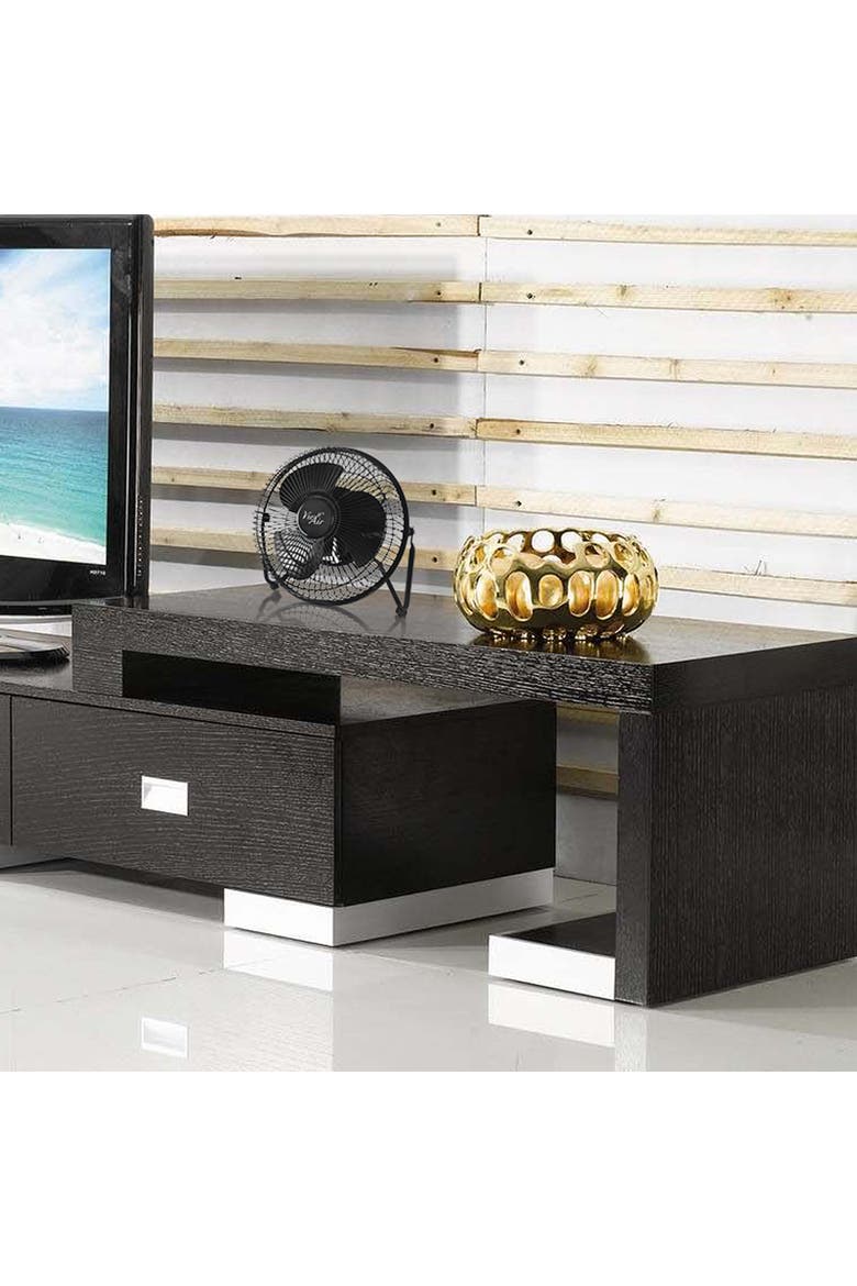 8 Inch High Velocity Metal Desk and Floor Fan, Alternate, color, Black