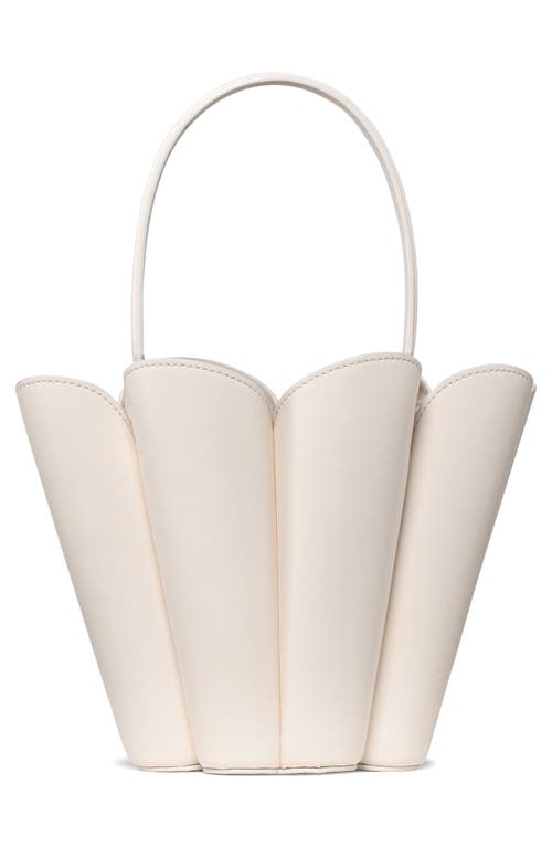 Kate Spade New York The Spade Fine Grain Leather Bucket Bag In White