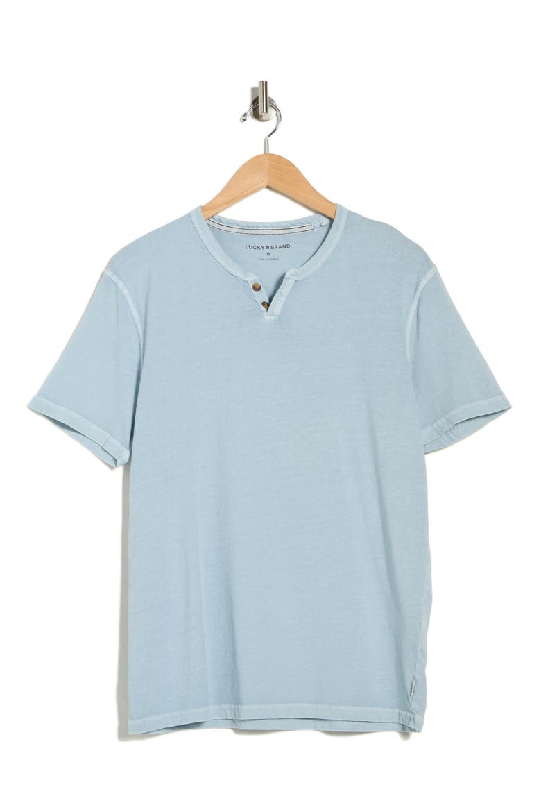 Burnout Notch Neck T-Shirt, Alternate, color, CELESTIAL BLUE