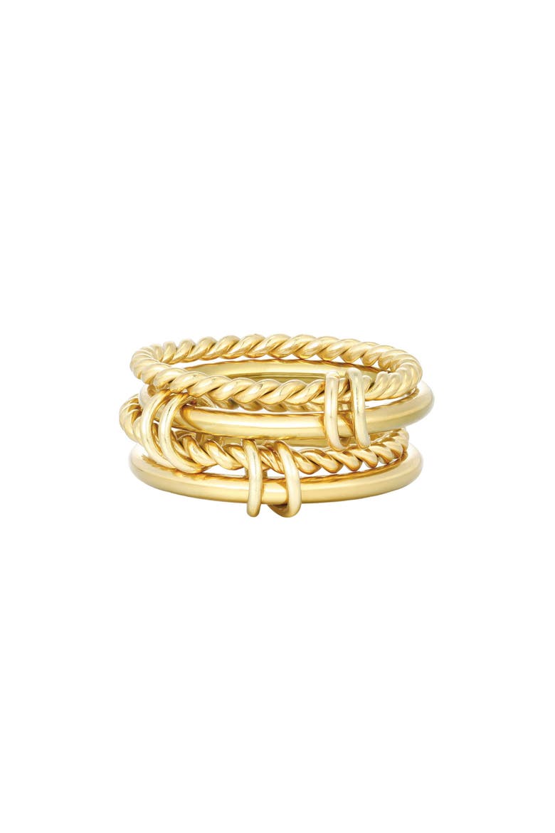 18K Gold Plated Stacked Band Ring, Main, color, GOLD