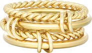 Adornia 18K Gold Plated Stacked Band Ring