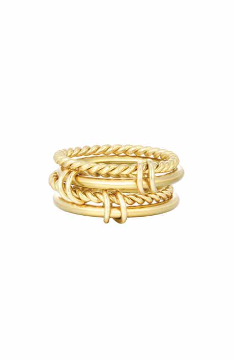 Adornia 18K Gold Plated Stacked Band Ring