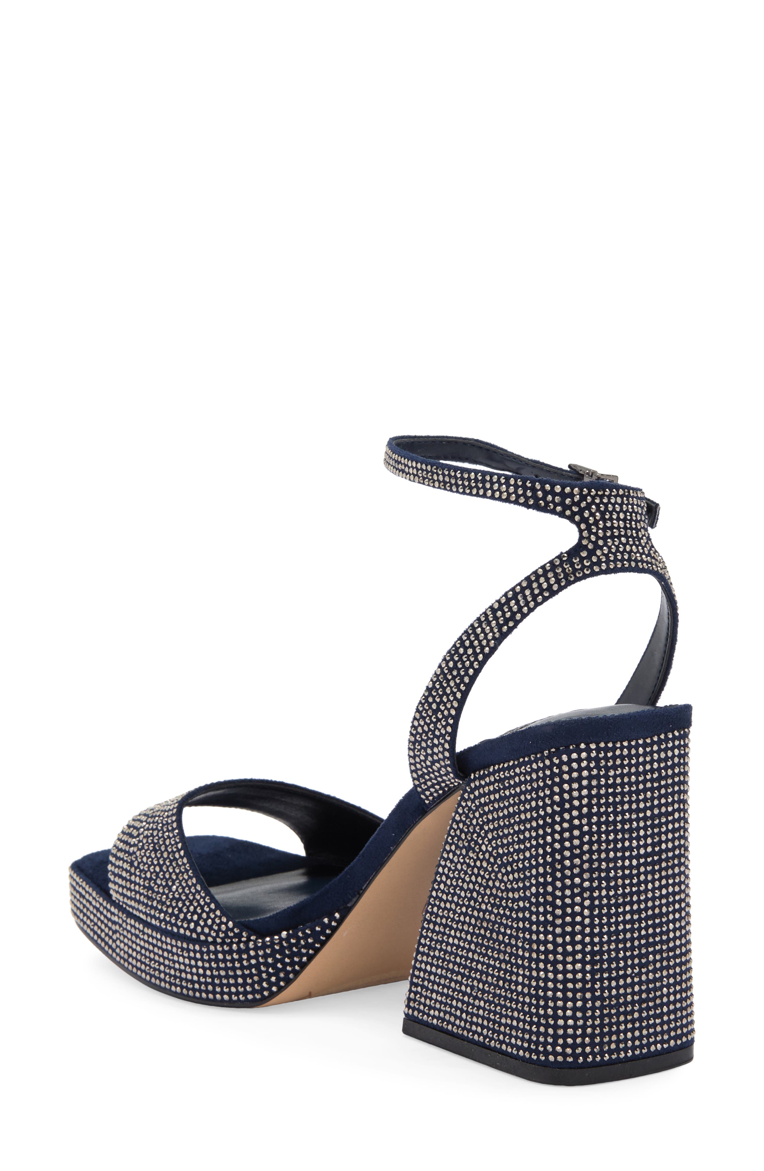 Pilannaa Rhinestone Block Heel Sandal, Alternate, color, SAPPHIRE
