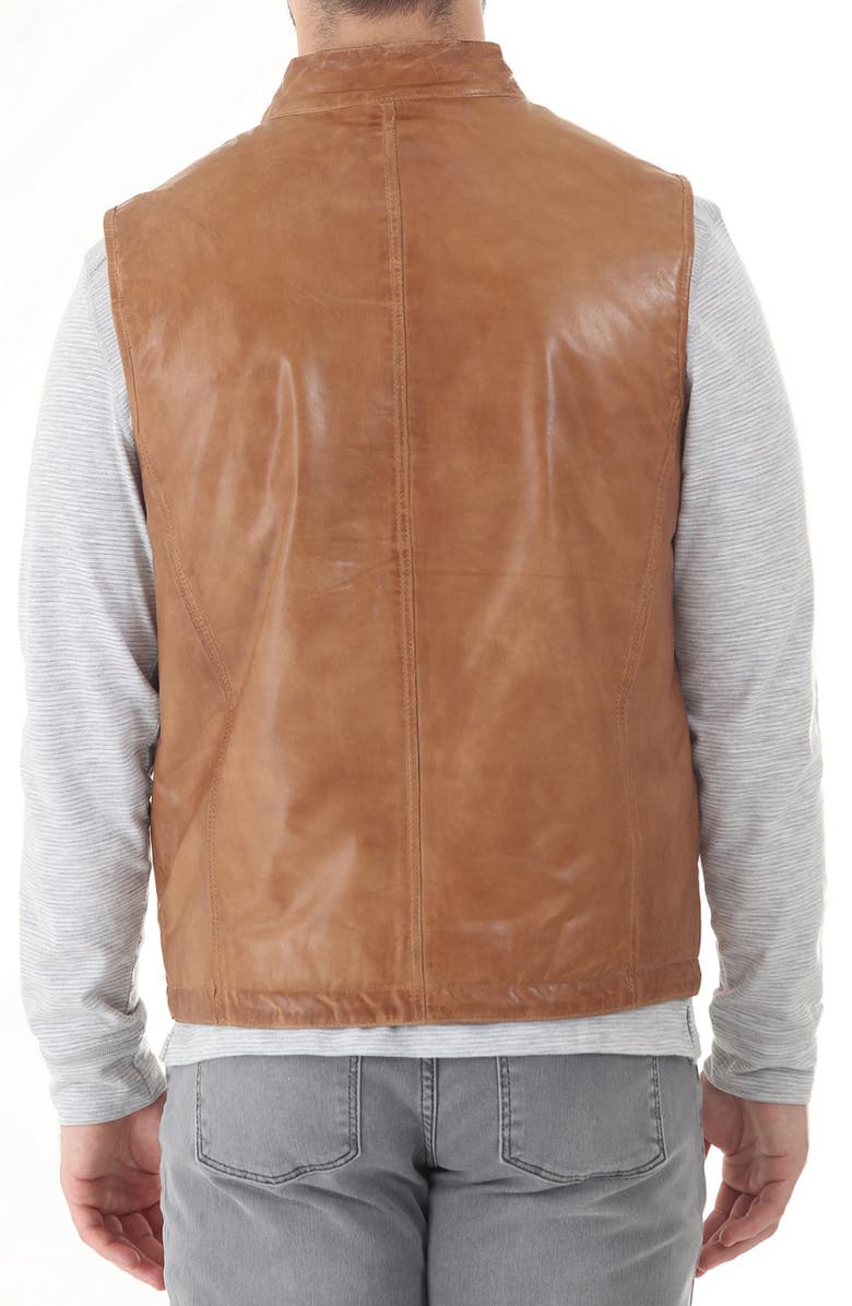 Missani Le Collezioni Lambskin Reversible Vest, Alternate, color, Camel