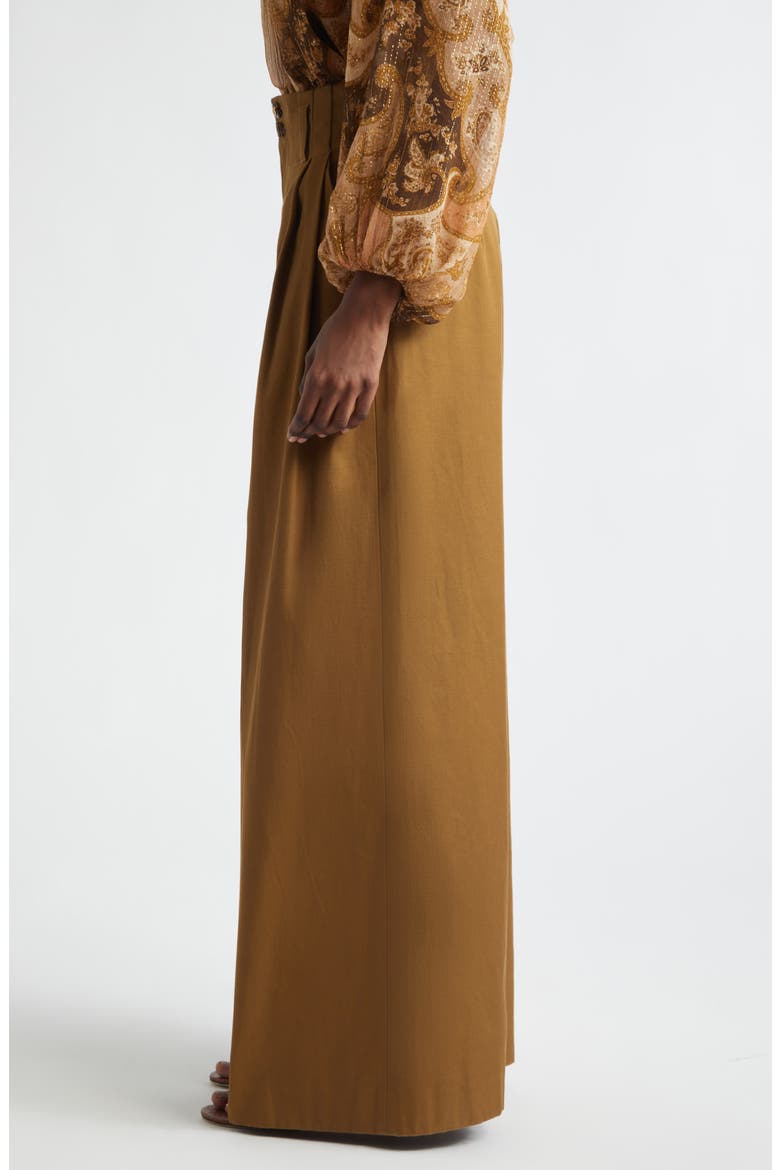 Luna Drill Tailored Trousers, Alternate, color, DARK KHAKI