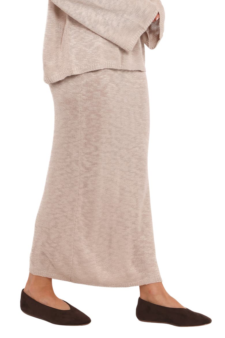 Indya Knit Maxi Skirt, Alternate, color, OATMEAL