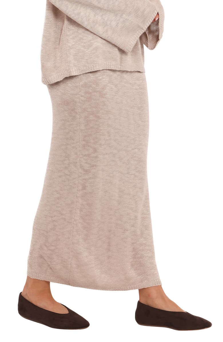 Petal & Pup Indya Knit Maxi Skirt, Alternate, color, Oatmeal