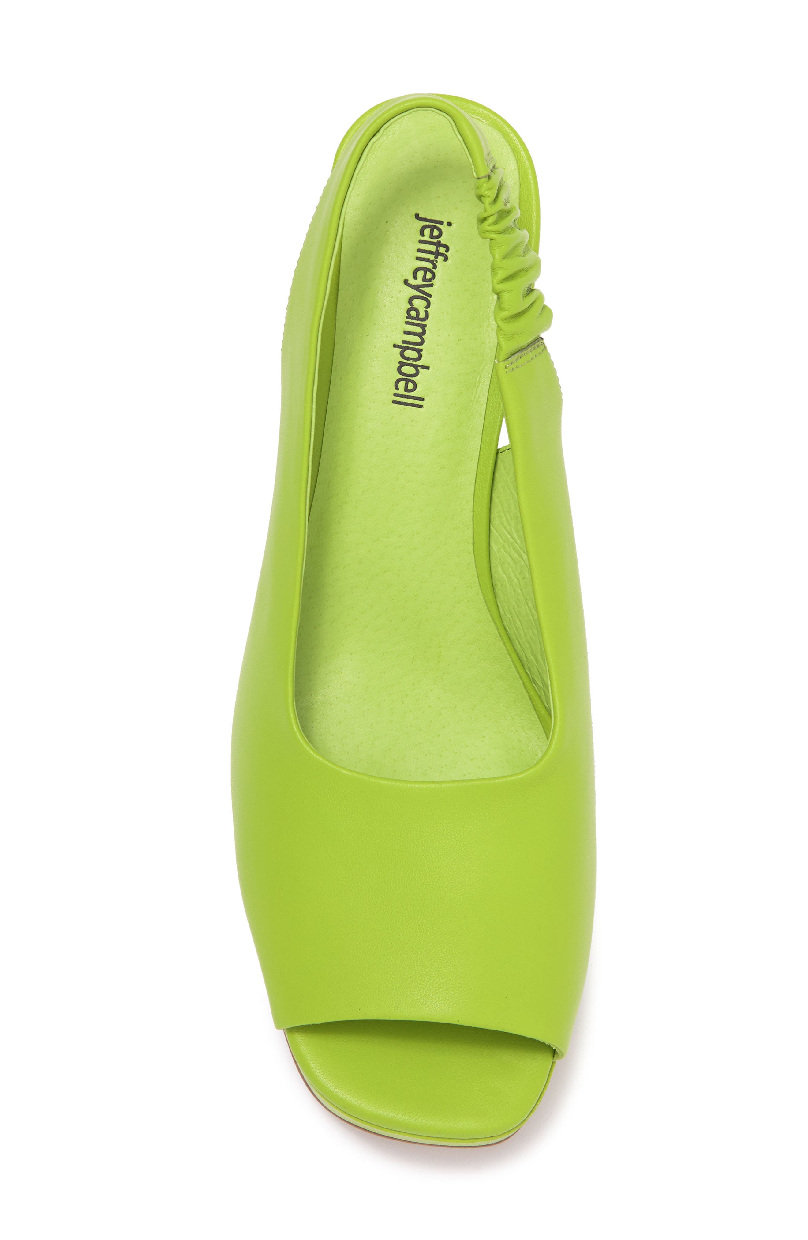 Extendo Platform Slingback Sandal, Alternate, color, GREEN LEATHER