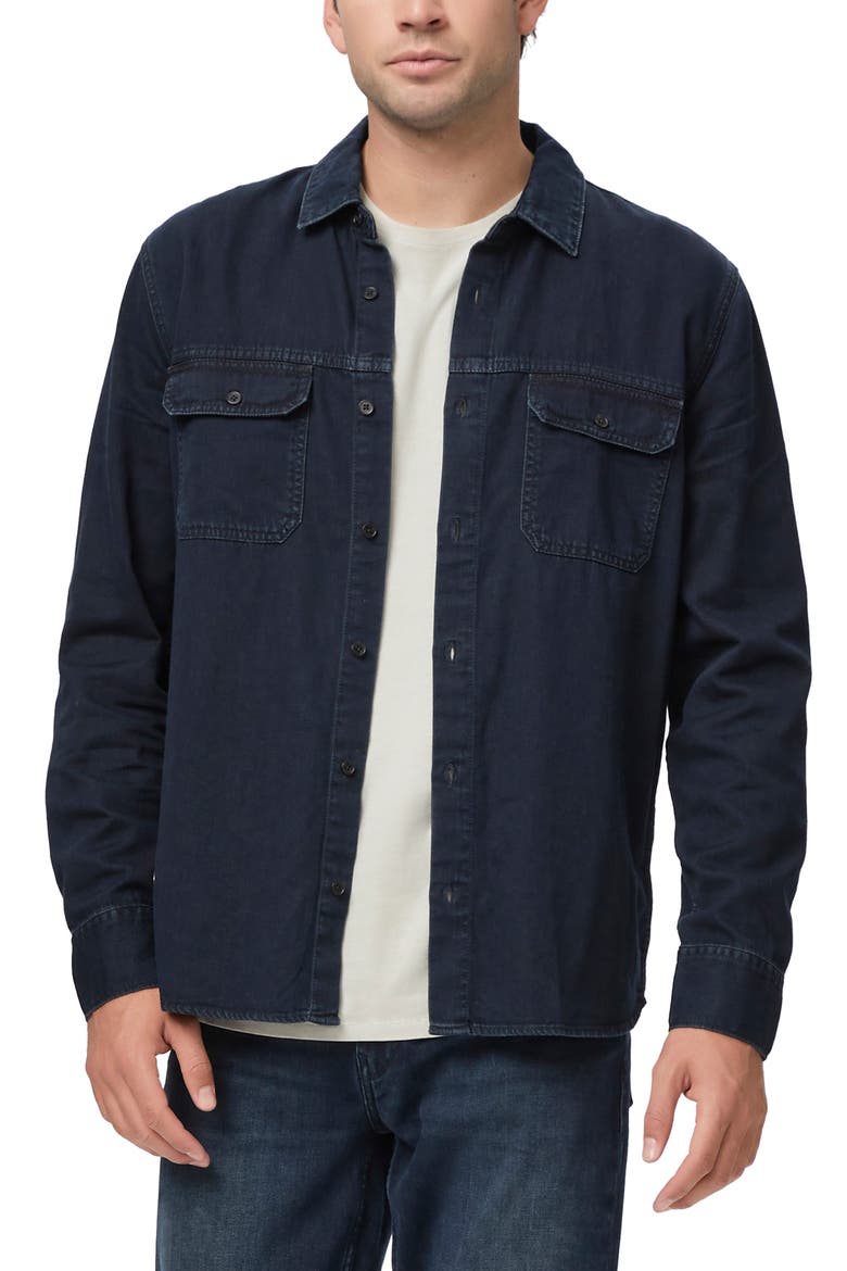 Abraham Cotton Blend Button-Up Shirt, Main, color, VANCE