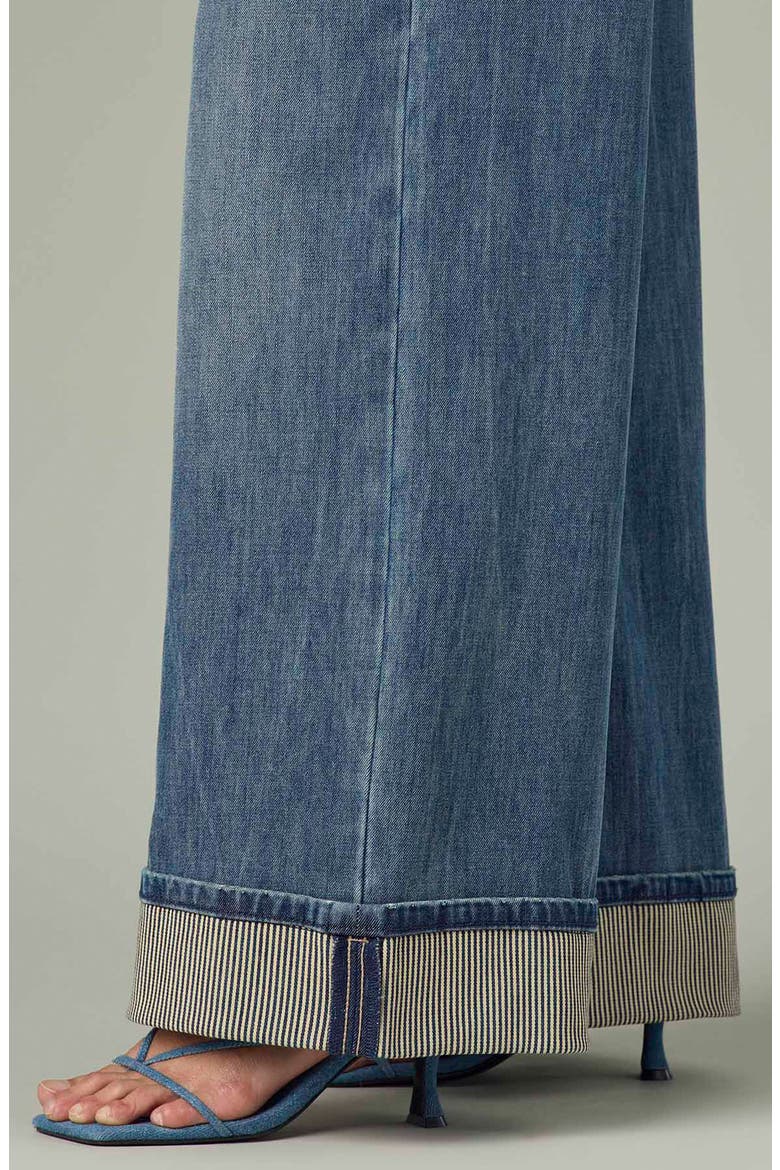 Skyrise Cuffed Wide Leg Jeans, Alternate, color, MID BLUE ARTISANAL