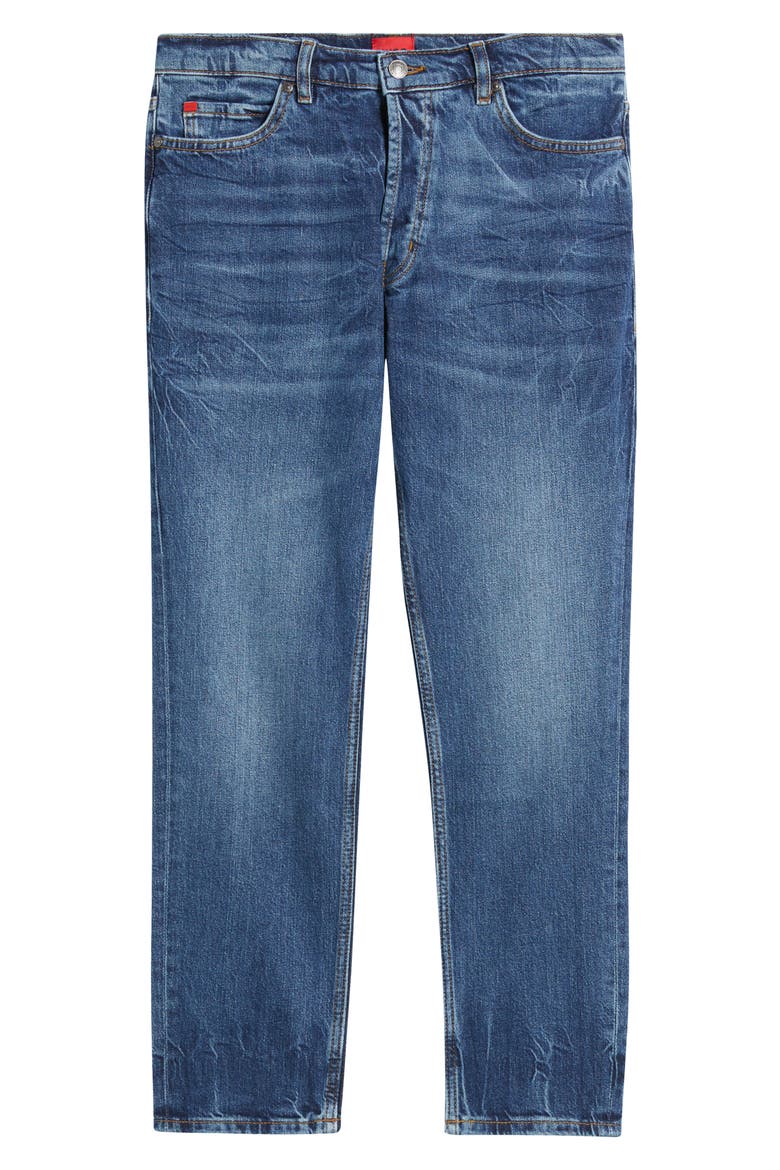 Slim Straight Leg Jeans, Alternate, color, BRIGHT BLUE
