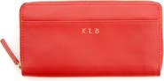ROYCE New York Personalized Continental RFID Leather Zip Wallet