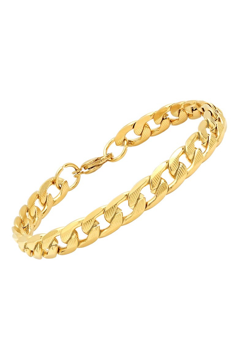 18k Gold Plated Curb Link Bracelet, Alternate, color, YELLOW