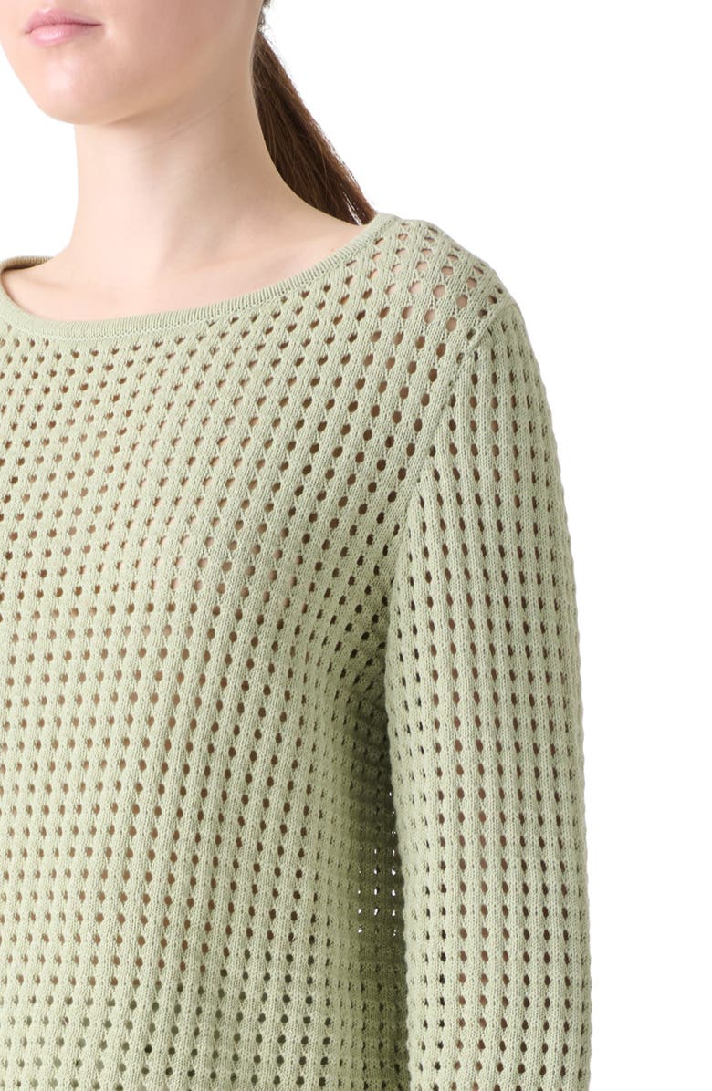 Akris punto Chunky Cotton Sweater, Alternate, color, Pistachio