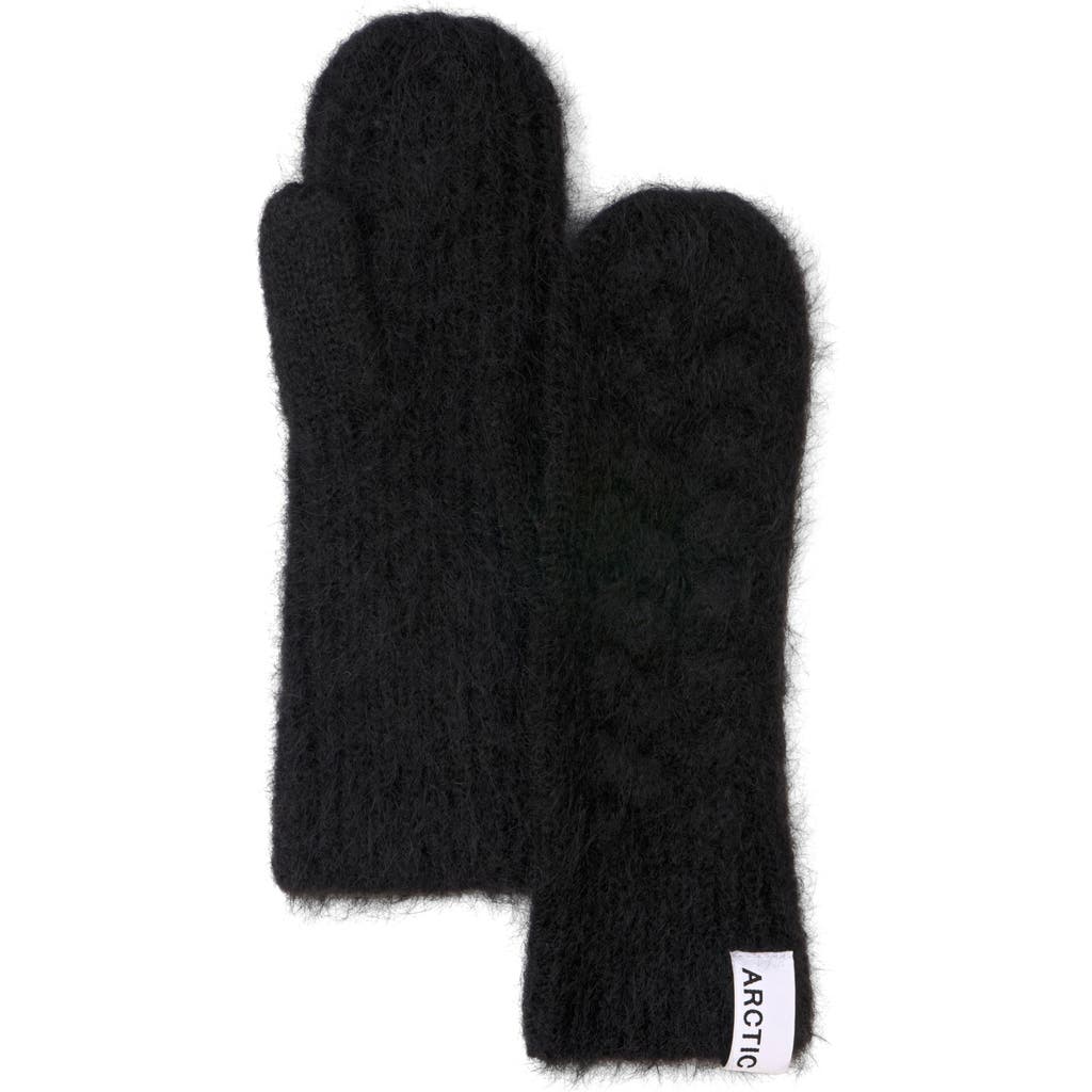 Arctic Fox & Co. Arctic Fox & Co The Mohair & Merino Wool Blend Mittens In Black