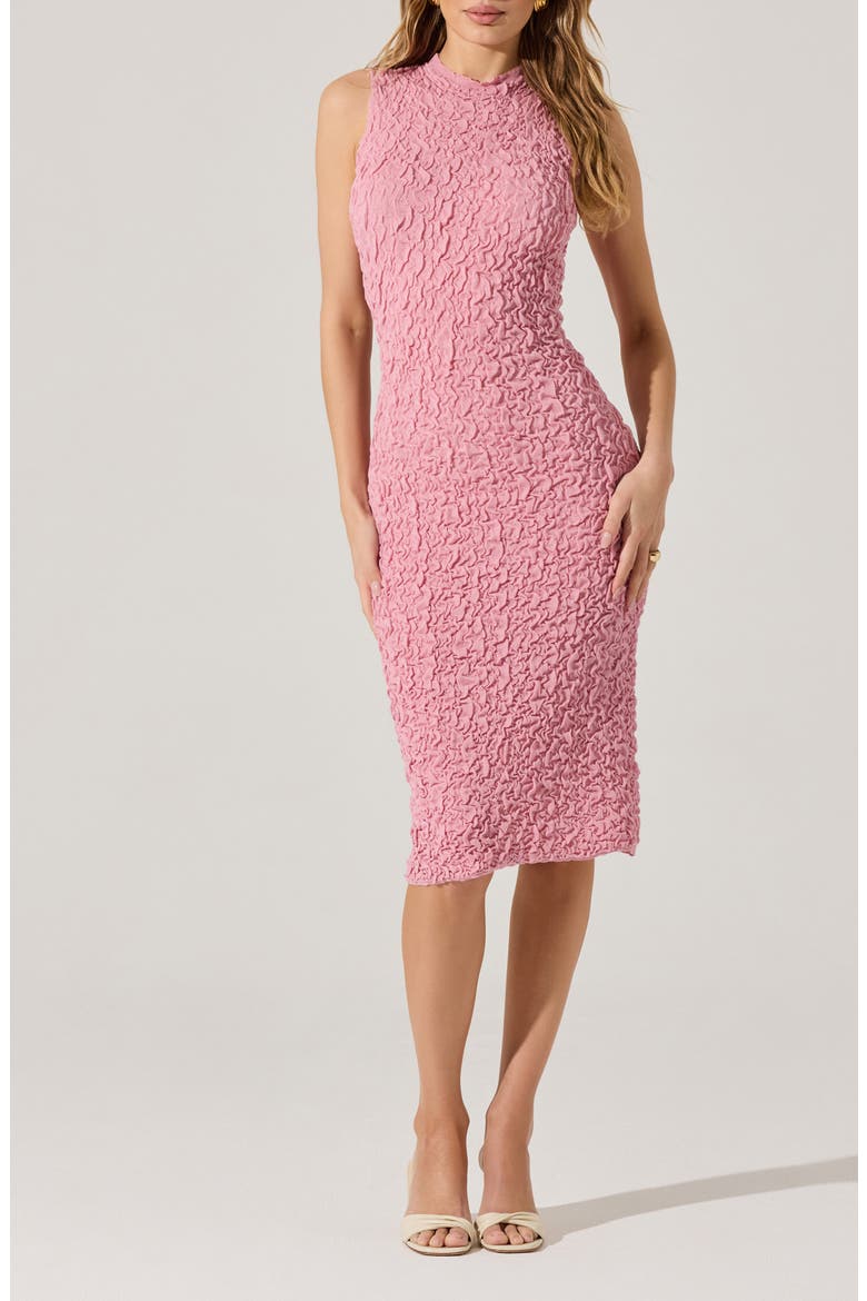 Scrunch Body-Con Dress, Main, color, PEONY PINK