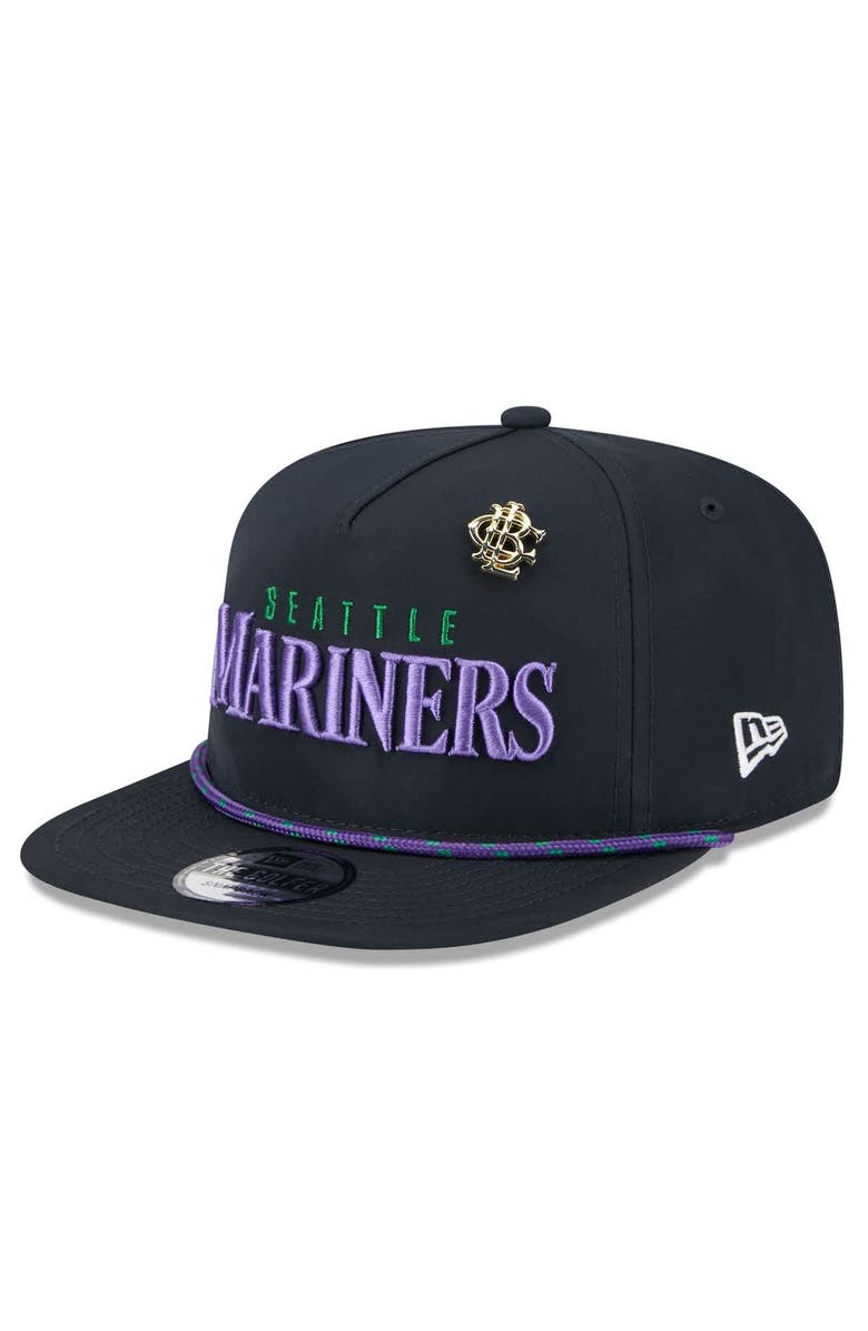 New Era Men's New Era Navy Seattle Mariners 2025 Big League Chew Golfer Snapback Hat, Main, color,