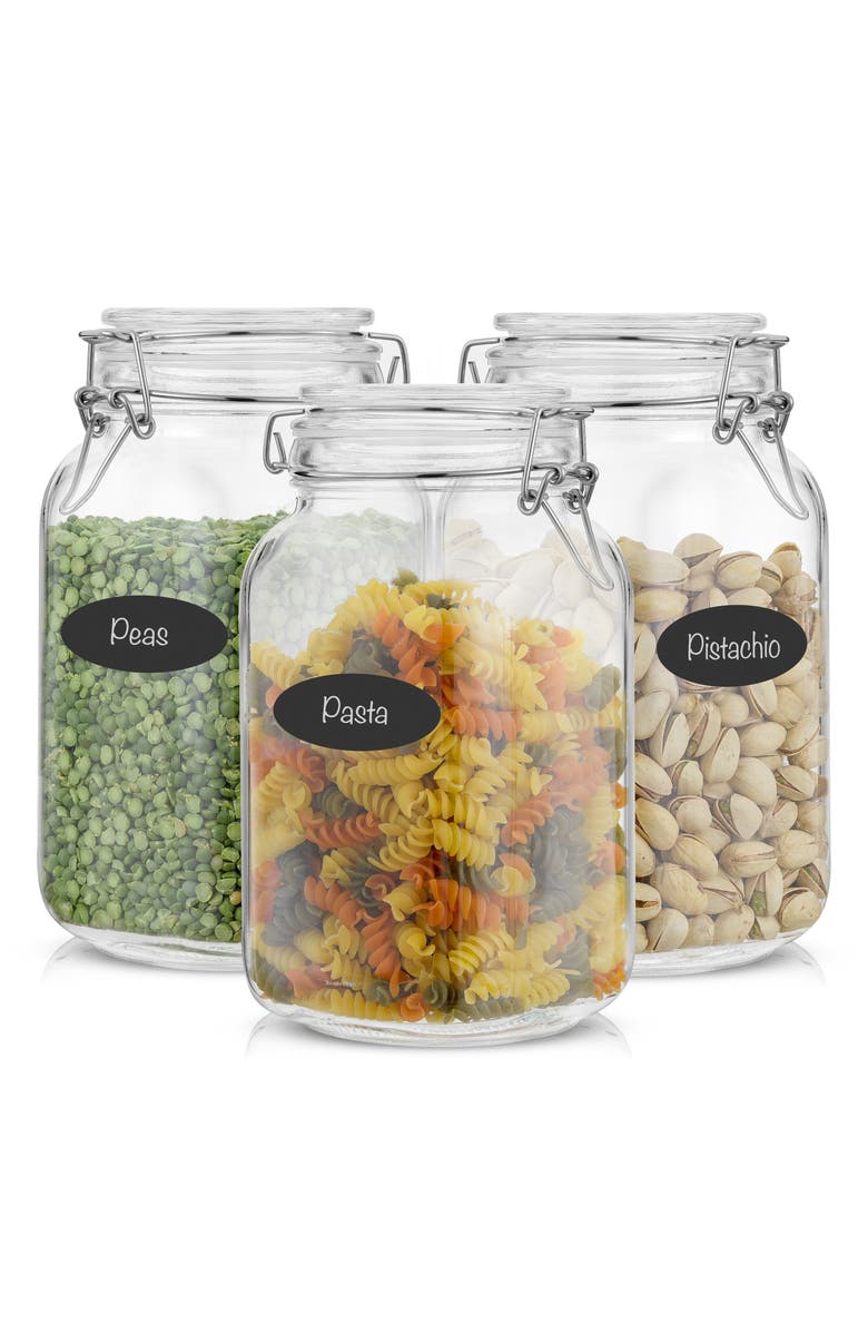 JoyJolt Airtight Glass Storage Container, Alternate, color, Clear