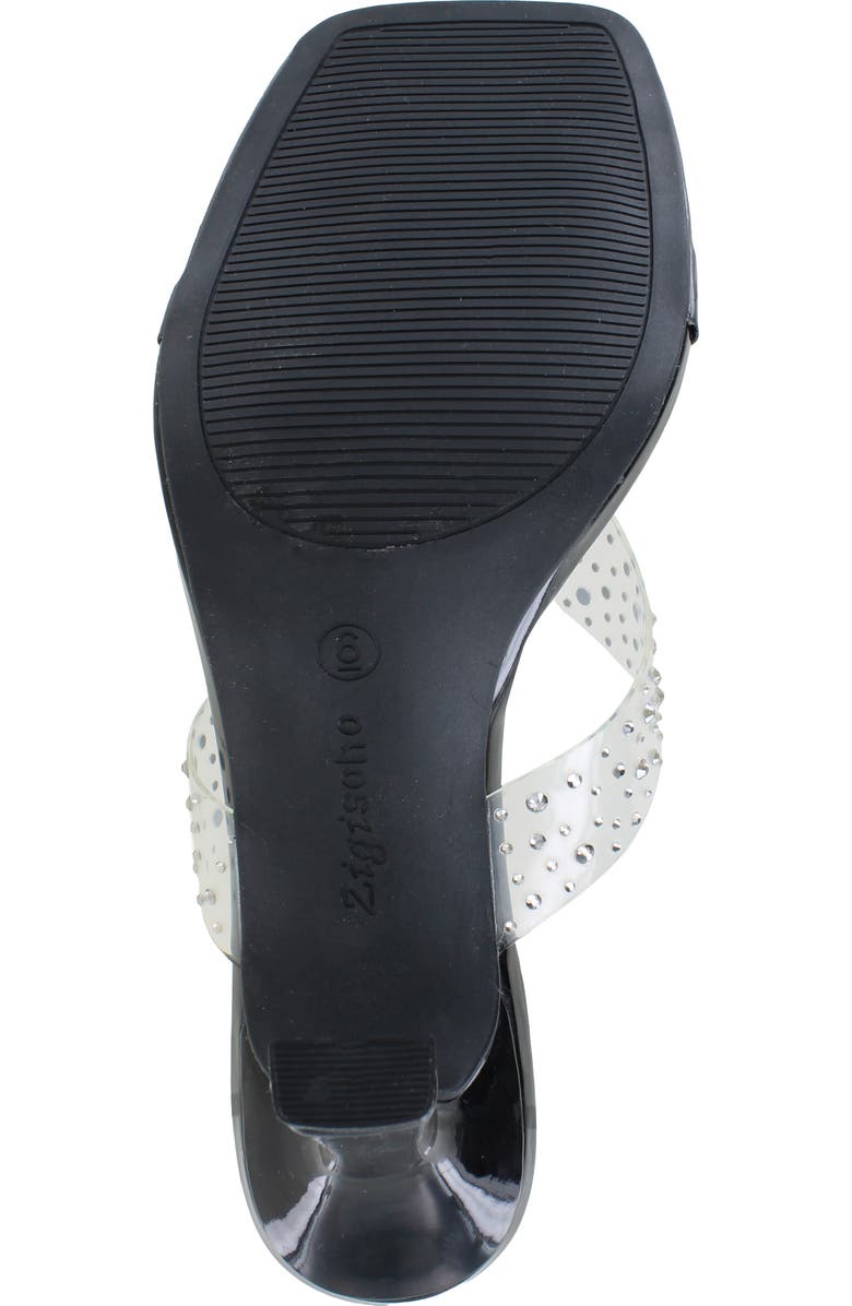 ZIGISOHO Scarlette Rhinestone Sandal, Alternate, color, Black Faux