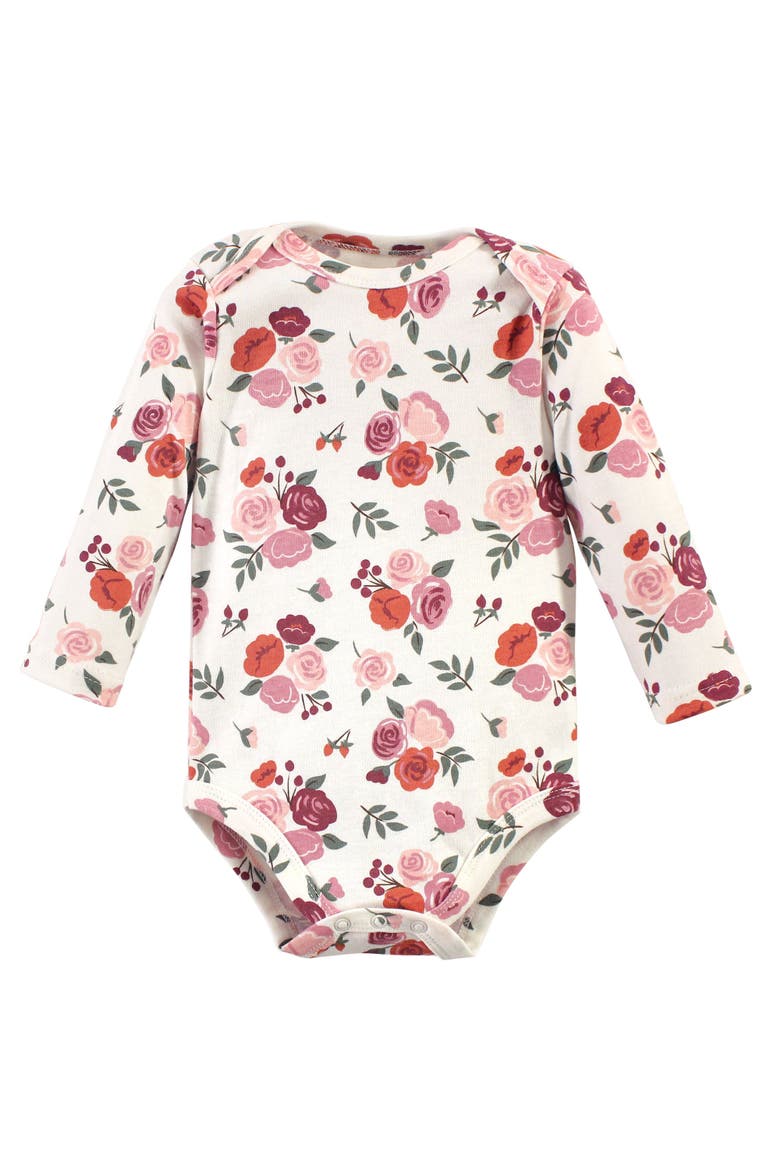 Essential Long-Sleeve Cotton Bodysuit Set, Alternate, color, Pumpkin Spice
