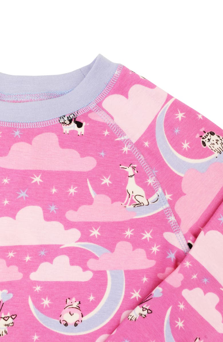 Munki Munki Kids' Moon Dogs Fitted Two-Piece Pajamas, Alternate, color,