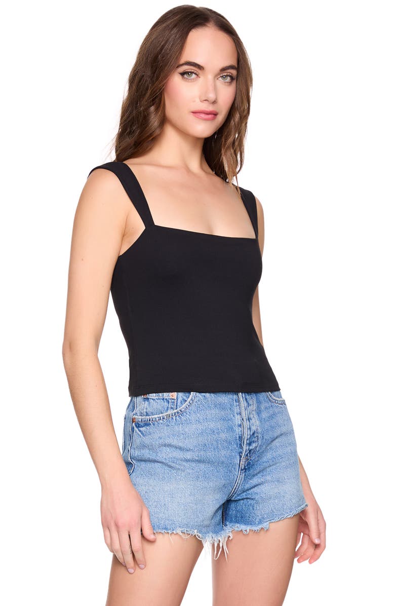 Susana Monaco Angle Strap Tank, Alternate, color, Black