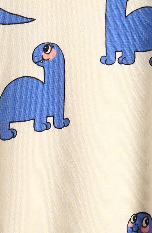 Mini Rodini Dino Print Organic Cotton Sweatshirt In White