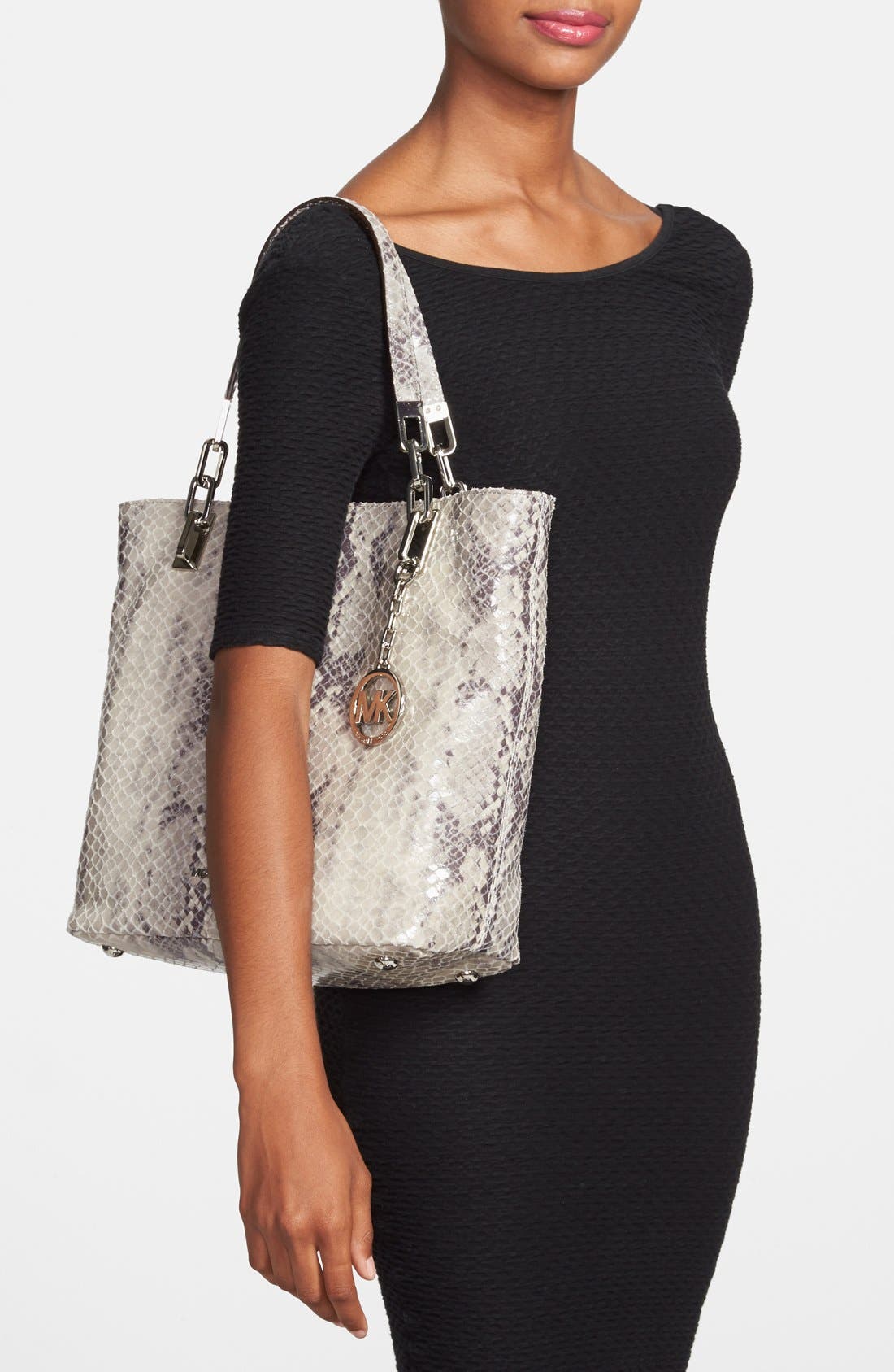 'Brooke' Leather Tote, Alternate, color, PEARL GREY
