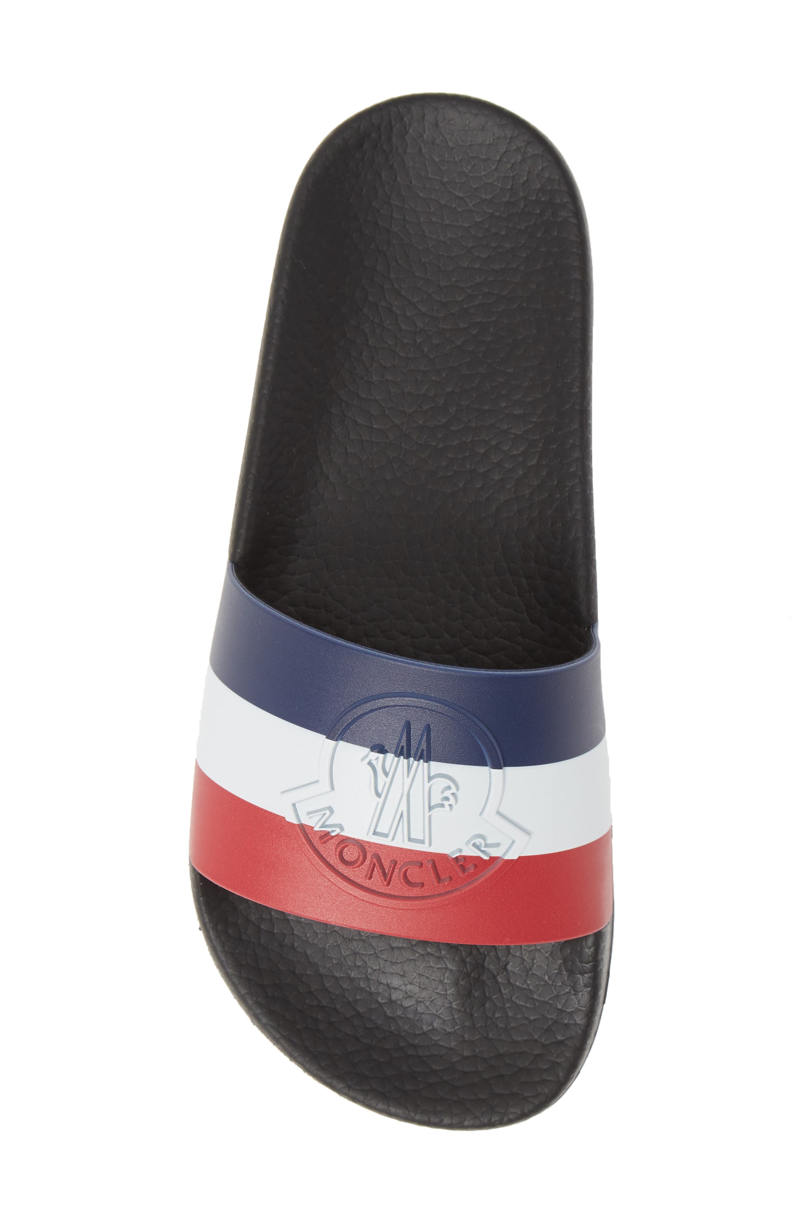 Moncler Jeanne Logo Embossed Slide Sandal, Alternate, color, 