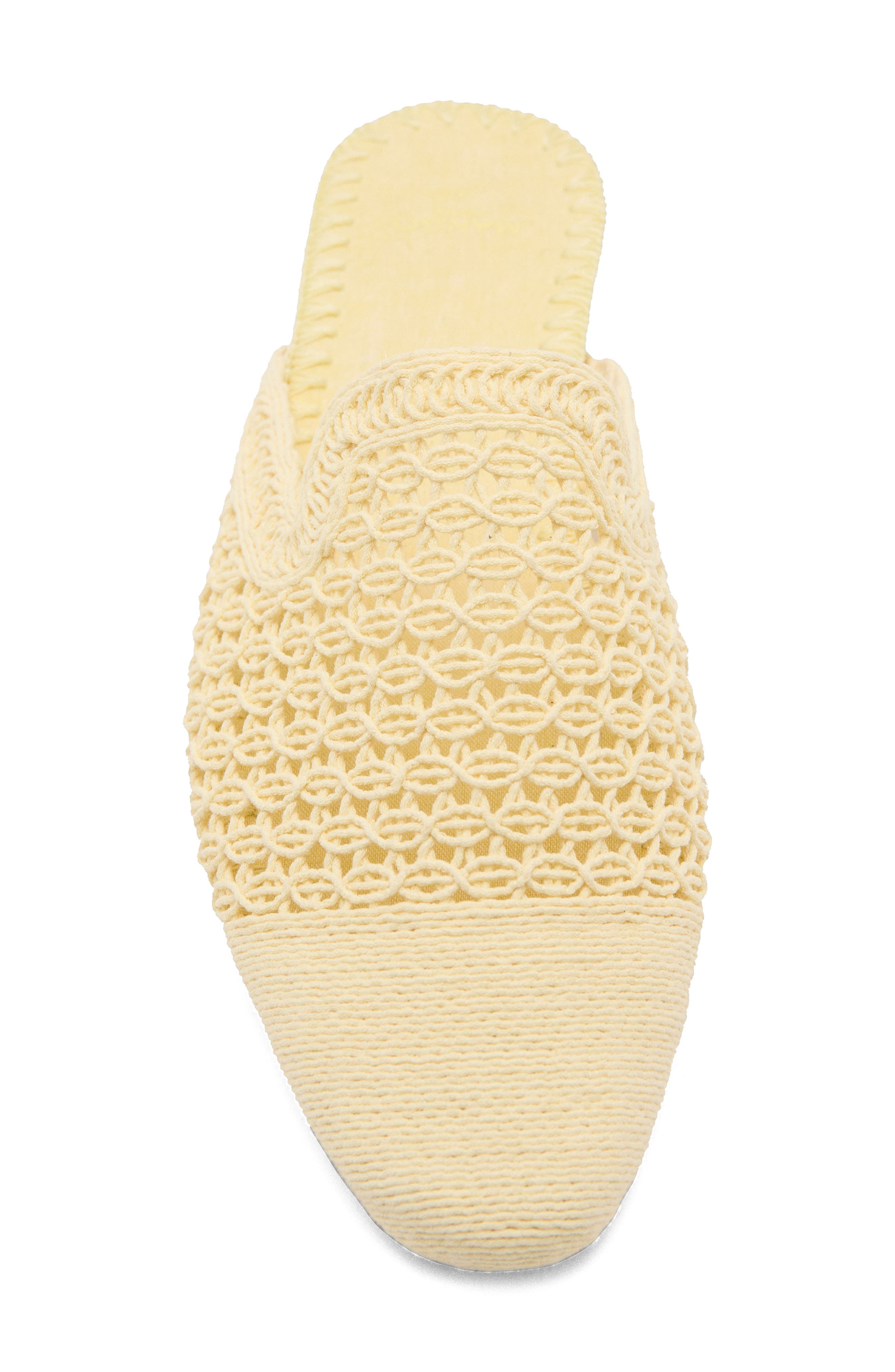 Crochet Indoor Mule Slipper, Alternate, color, PASTEL YELLOW