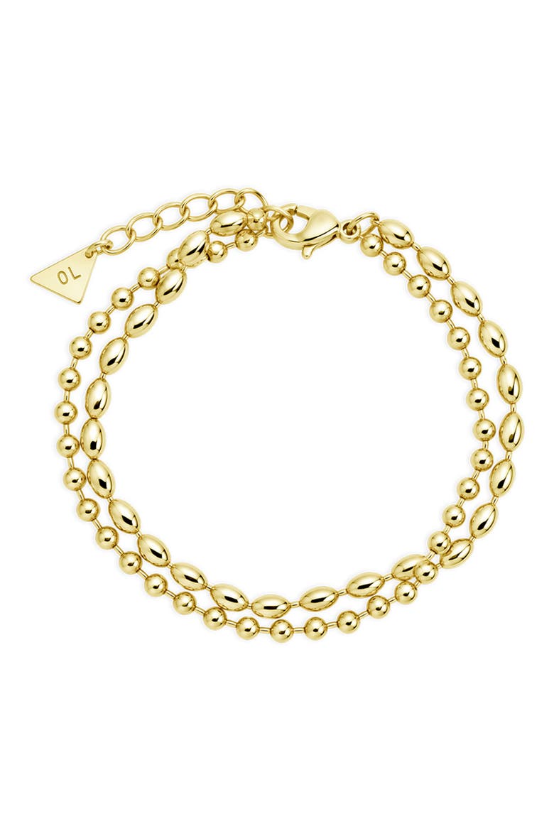 Beaded Duo Chain Bracelet, Main, color, GOLD