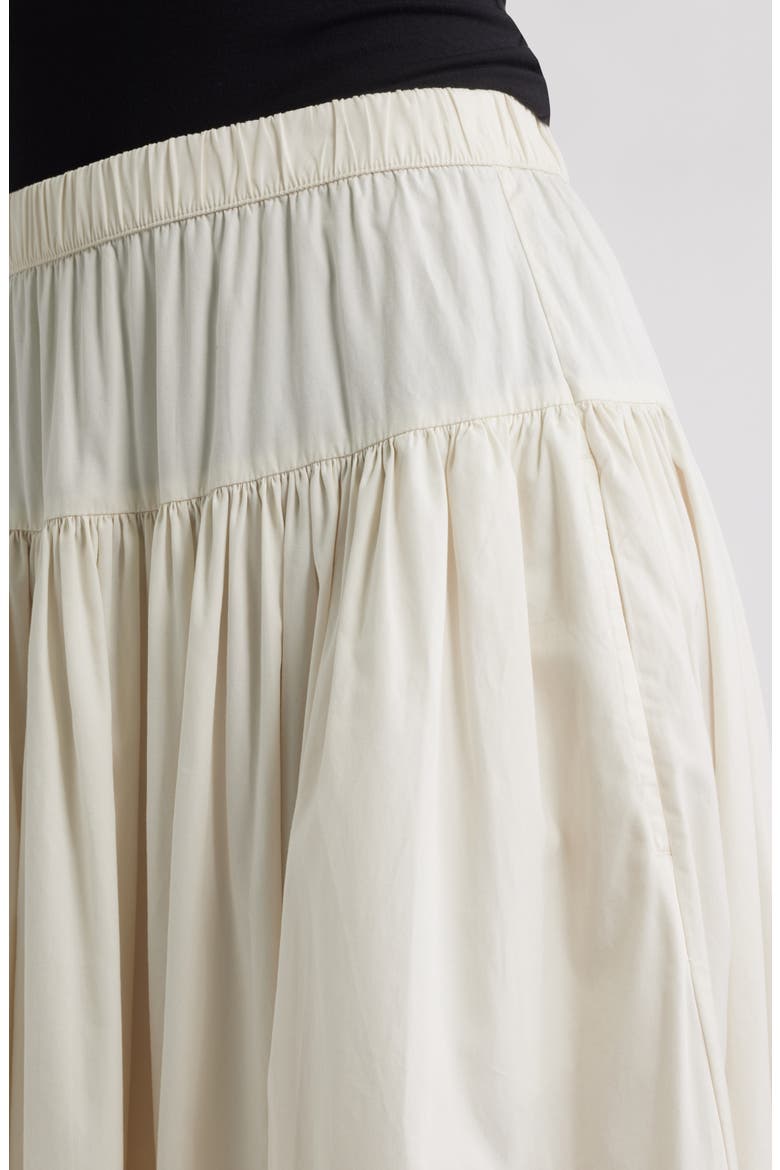 Tiered Cotton Poplin Maxi Skirt, Alternate, color, IVORY TOFU