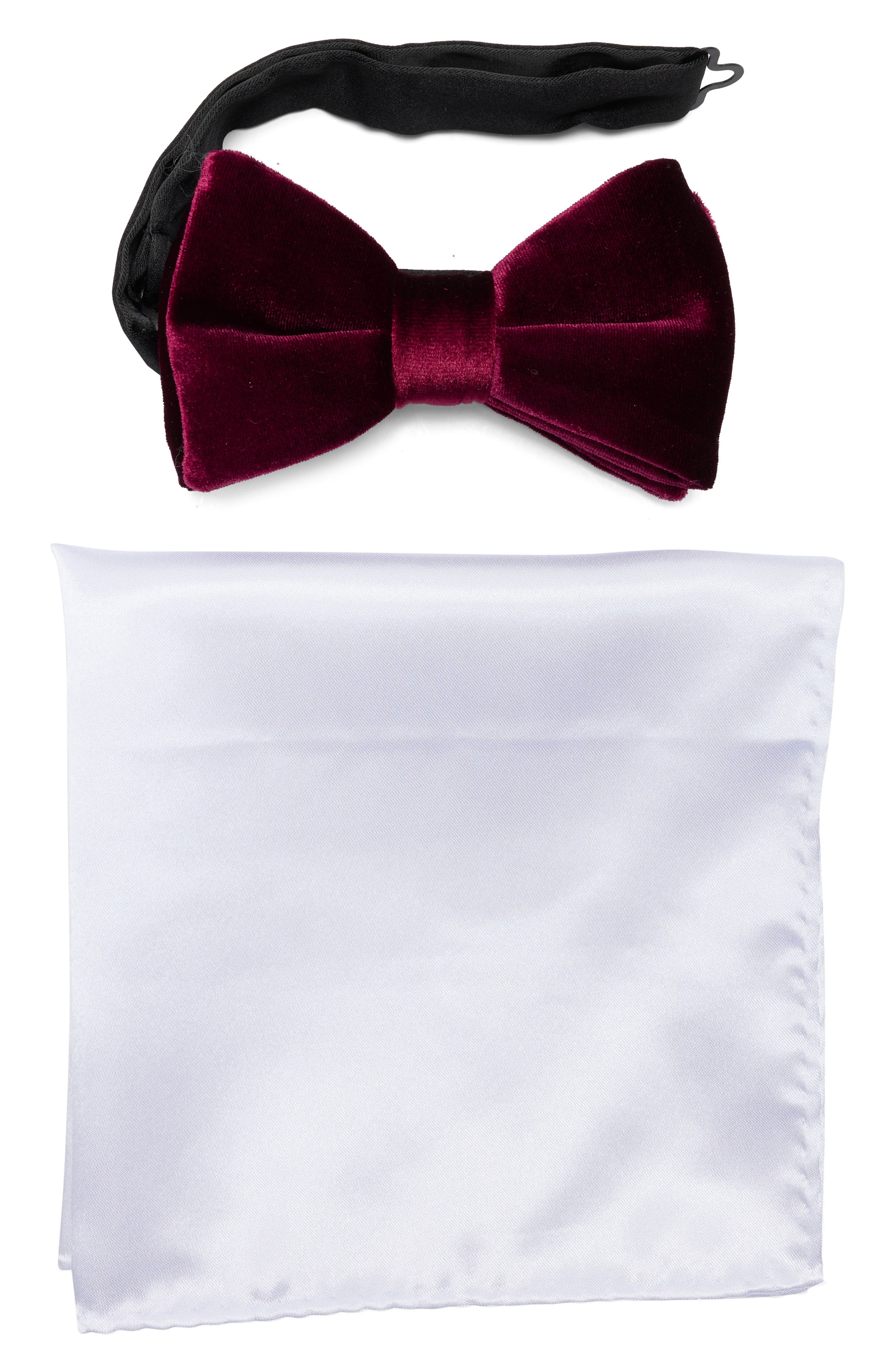 NORDSTROM RACK Velvet Bow Tie & Pocket Square Set