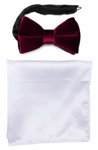 NORDSTROM RACK Velvet Bow Tie & Pocket Square Set