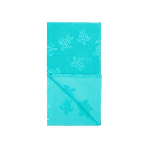 Vilebrequin Jacquard Beach Towel In Vert Disco
