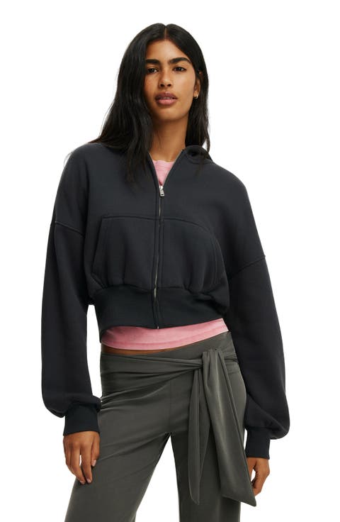 Women's Oversized Zip Through Hoodie