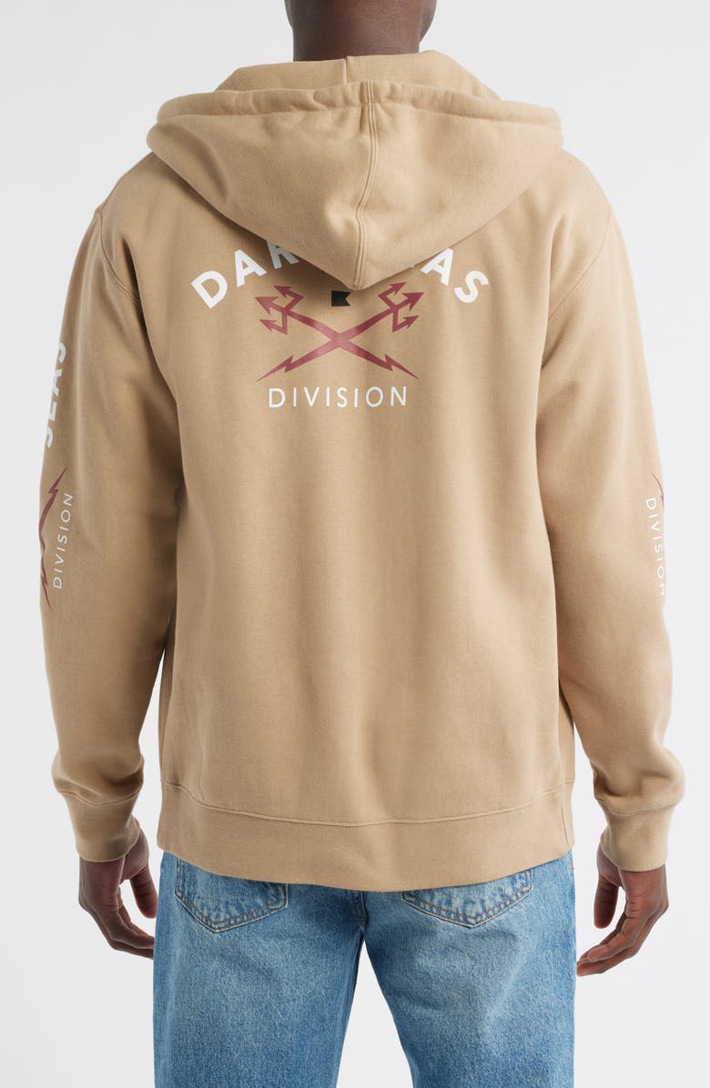 DARK SEAS Headmaster III Zip Fleece Hoodie, Alternate, color, Sandstone