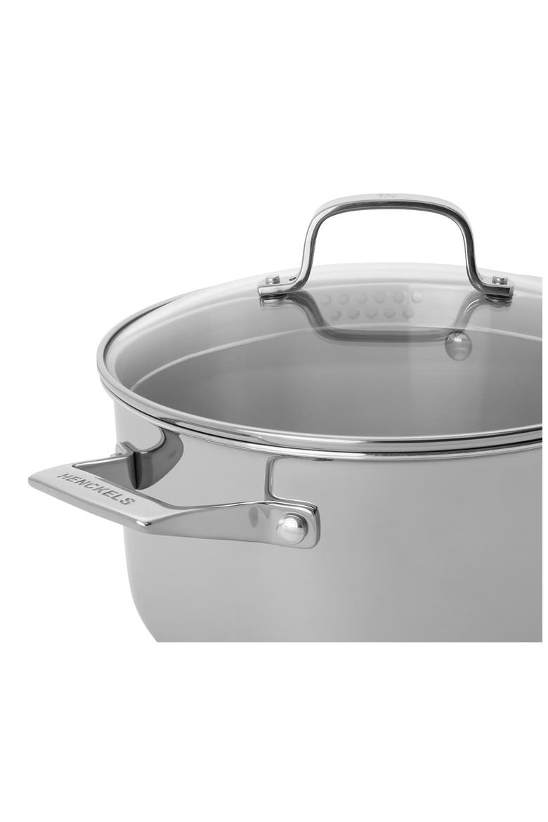Clad H3 6-Quart Stainless Steel Pot with Lid, Alternate, color, SILVER