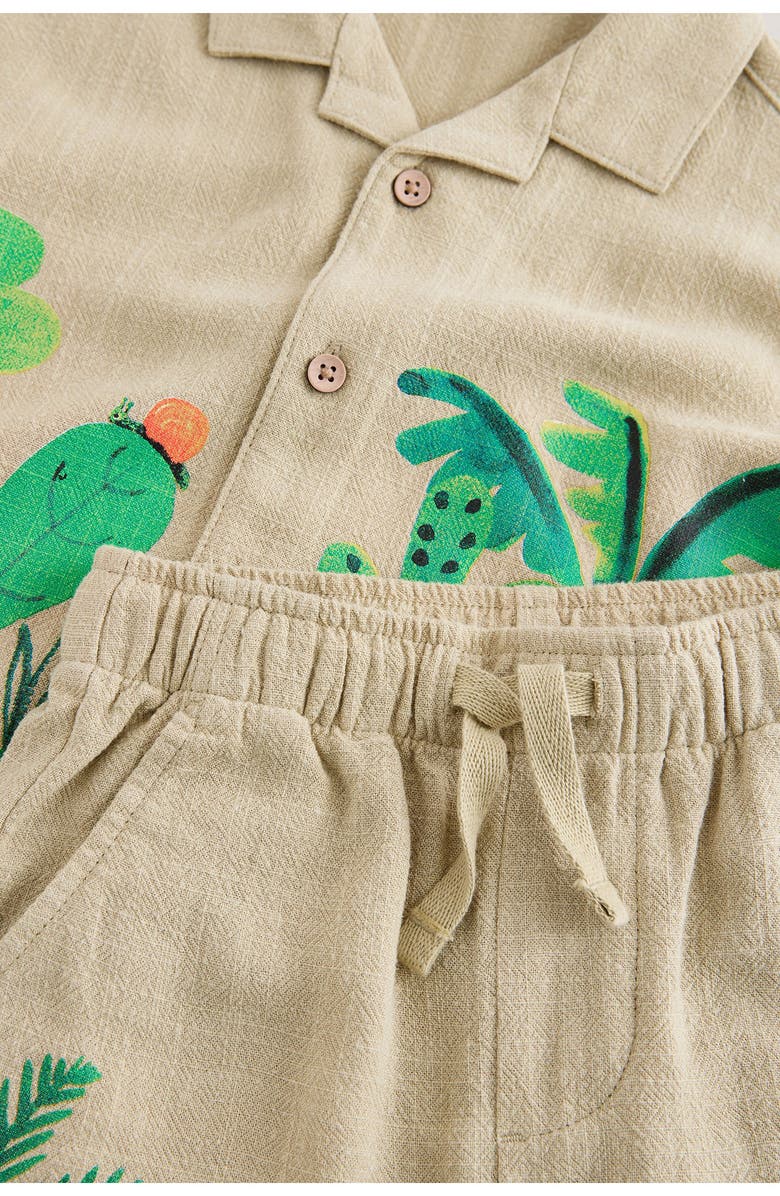NEXT Kids' Jungle Print Camp Shirt & Shorts Set, Alternate, color, Jungle Print