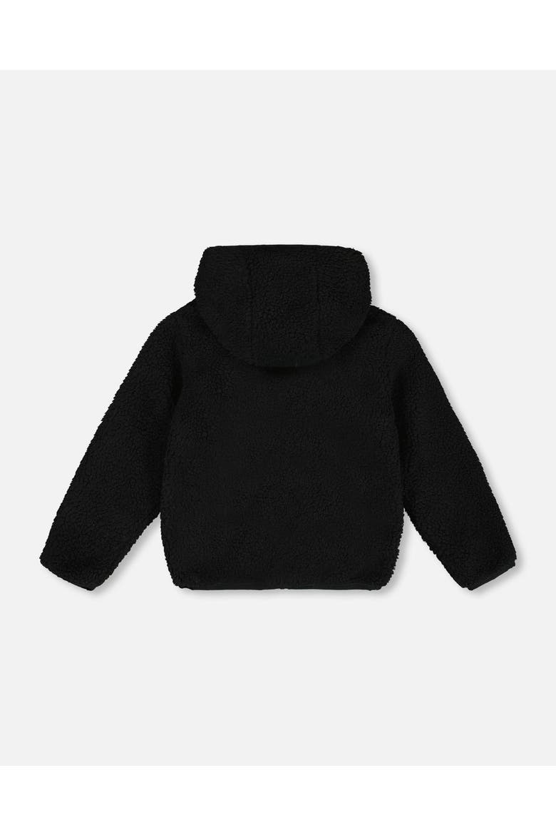 Baby Boy's Reversible Soft Fleece Jacket Black, Alternate, color, Anthracite