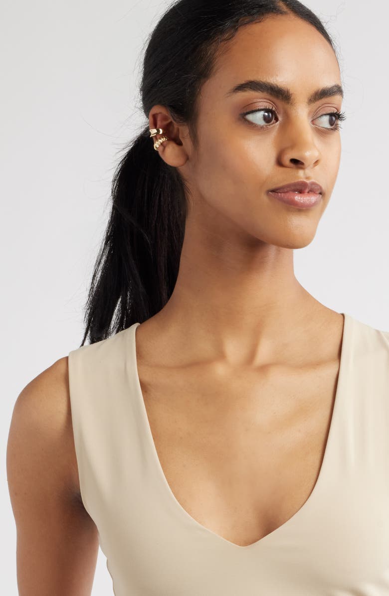 Open Edit Set of 2 Cuff Earrings, Alternate, color, Gold