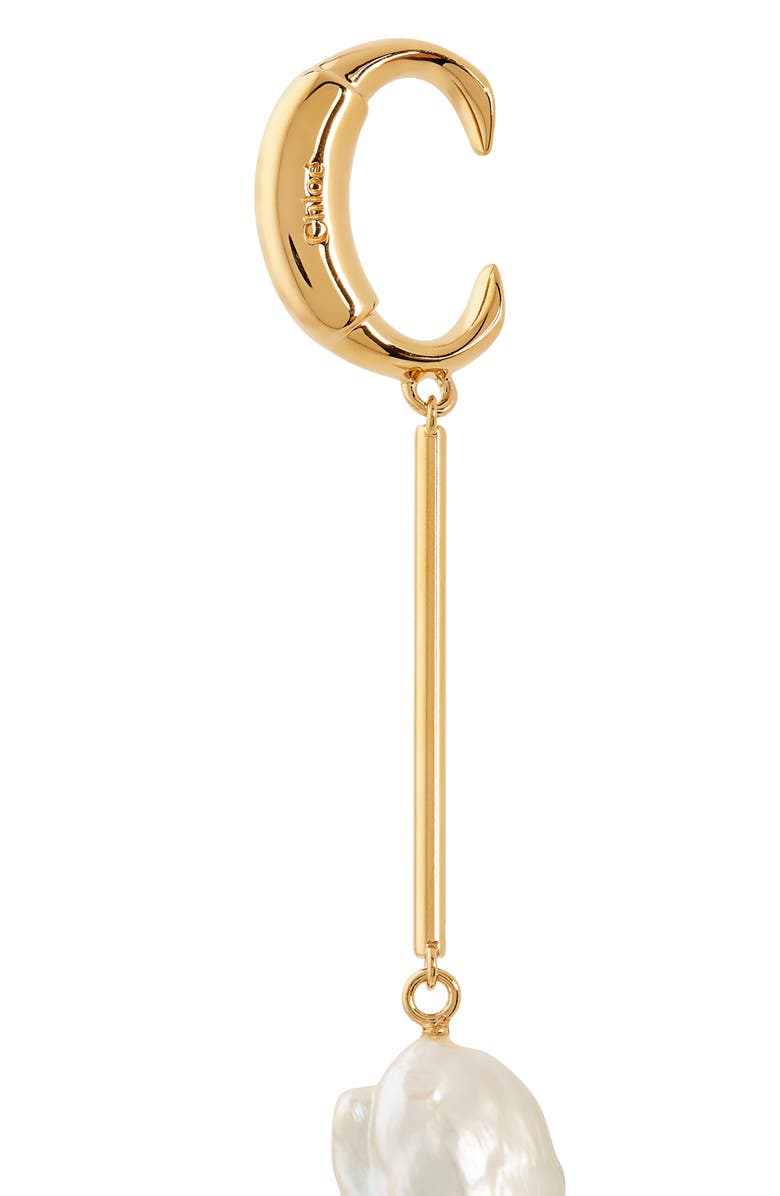 Chloé Darcey Freshwater Pearl Mismatched Drop Earrings, Alternate, color, 