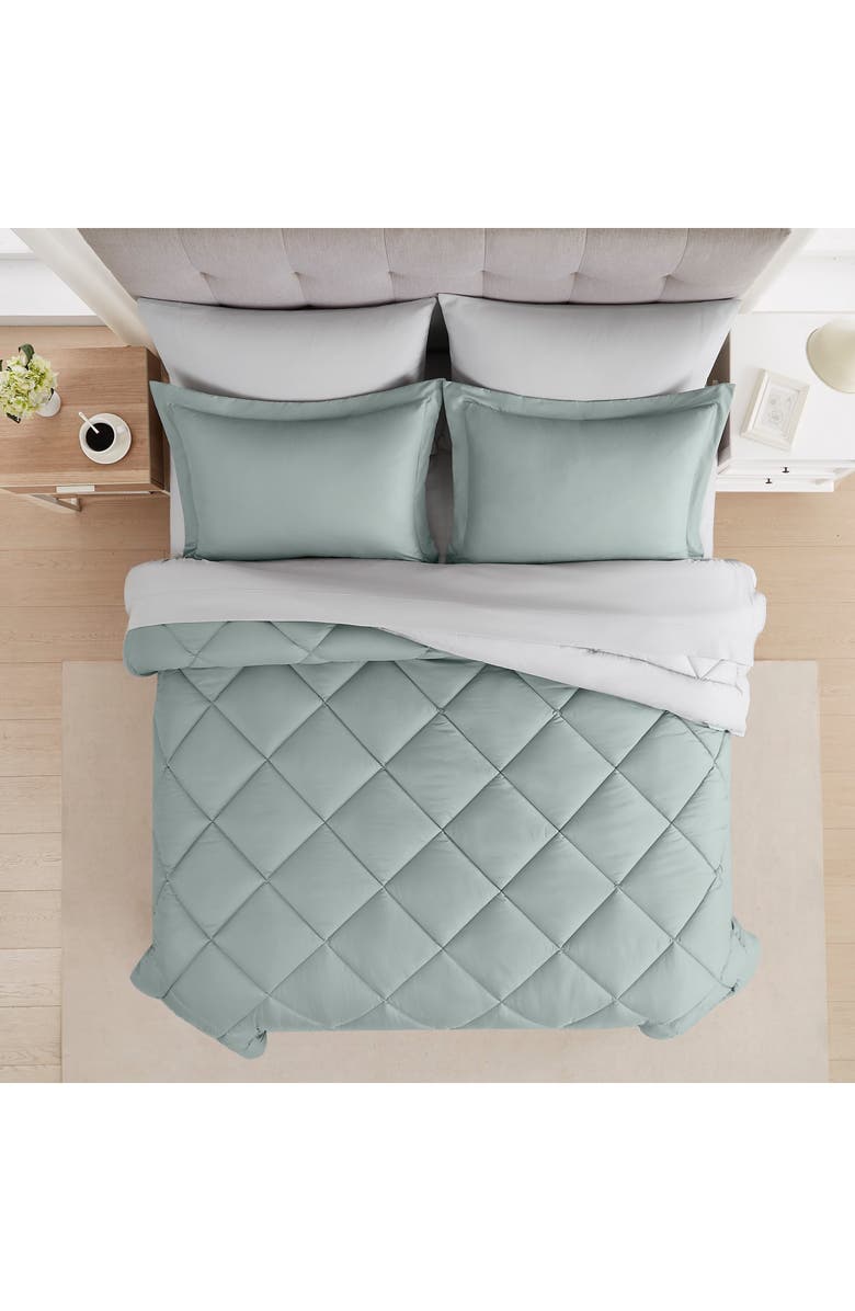 Modern Threads Solid Reversible 7-Piece Comforter Set, Alternate, color, Dusty Sage