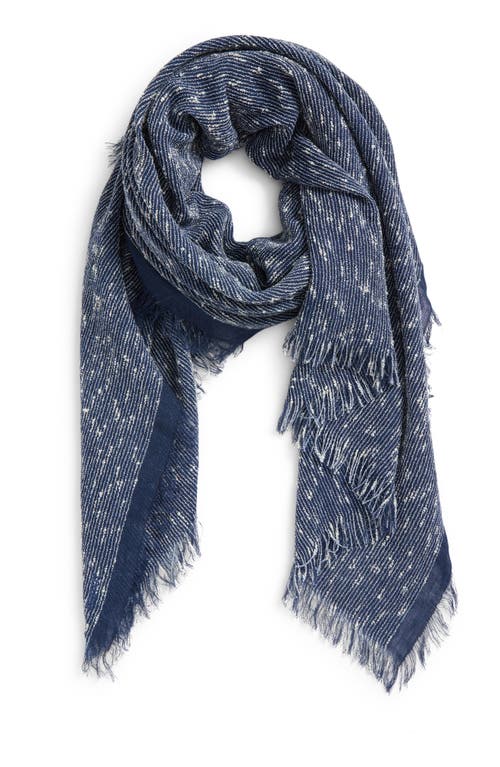 Totême Toteme Bouclé Fringe Scarf In Azure/white