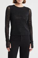 Alice + Olivia Delaina Embellished Mesh Top