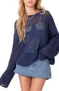 EDIKTED Seeing Stars Oversize Open Stitch Sweater