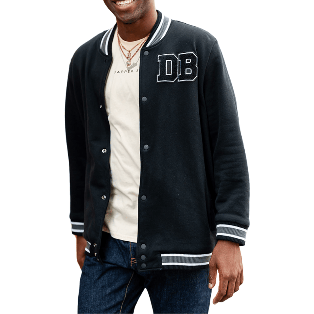 Dapper Boi Limited Edition Letterman Jacket In Black